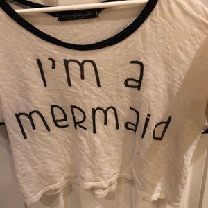 Cute “I am a Mermaid” Crop Top from forever 21. worn, but in good shape.